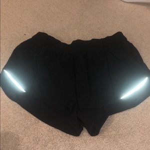 Black lululemon hotty hot shorts
